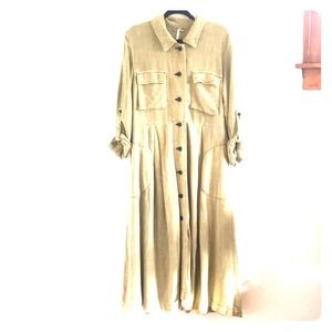 FREE PEOPLE DUSTER/JACKET Faded out olive color